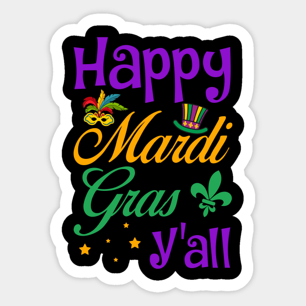 Mardi Gras Carnival Festival Tuesday Party Sticker by Danielsmfbb